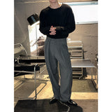 [UNISEX] ストライプタックワイドスラックス (2color)