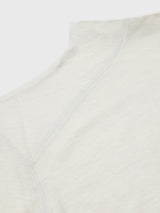 Unbalanced Stitch Turtleneck Tee Light Grey