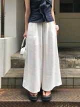Mille Back Banding Wide Pintuck Long Pants