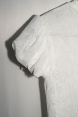 フローラル レースパフトップ(White)