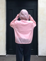 Peach Club Unbalance Shirring Summer Hood Windbreaker 