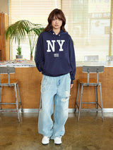 NY FLAG HOODIE NAVY