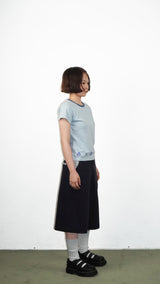 FLOWER STITCH T SHIRTS SKYBLUE