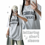 デューンズレタリング半袖Tシャツ (4 colors)