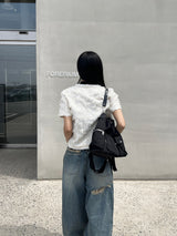 [OOTJ ITEM] ルステッドウィークデストロイドワイドルーズフィットロングデニムパンツ (Denim)