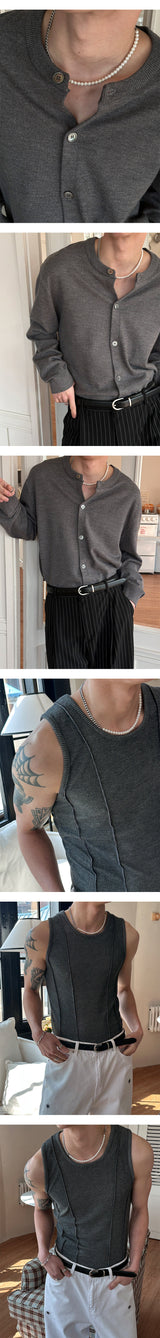 [Unisex] Unbalance pearl necklace