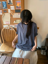 [unisex] キャニチボーダーカラー半袖Tシャツ