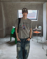 ロガン アートワーク グラフィック ショート スリーブ Tシャツ