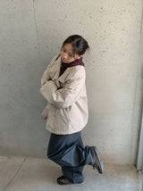 [unisex] シュエンコットン カーブドワイドバンディングパンツ