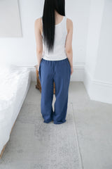 blue cotton banding pants(2colors)