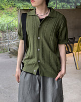 Tiban Cable Knit Short‑Sleeve Cardigan