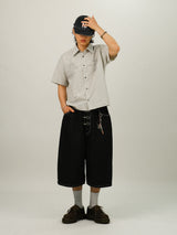 RE STAR Check Crop Shirts