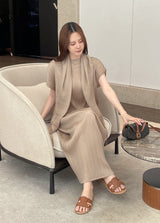 Ella Summer Pleated Maxi One Piece (Scarf Set)