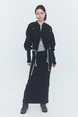 SARA SHIRRING JUMPER black