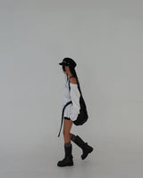チャンスアンバランシードオフショルダールーズフィットTシャツ
