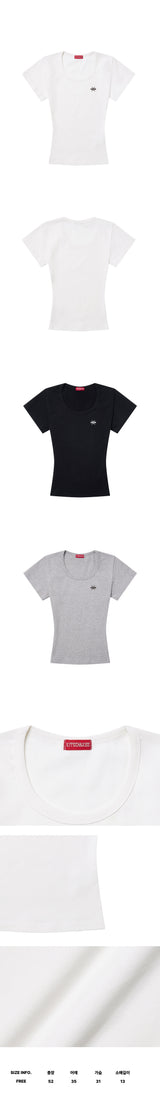 メインロゴUネックTシャツ (SUSKNK-100)