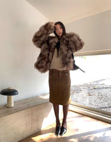 cashew nut slim midi skirt