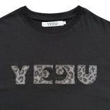 レオパードアップリケTシャツ (ブラック)