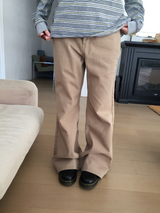 テニーブーツカットワイドコットンパンツ（2c）