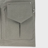 Fabric 2 Pocket Flat Cross Bag Set (Light Khaki)