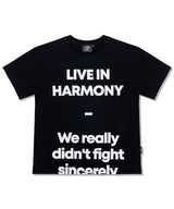  LIVE IN HARMONY TEE BLACK