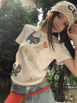 キューティアニマルショートスリーブTシャツ