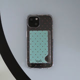 [Jelly] ミニドットver.1 (Blue&brown dot)カードポケットケース