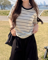 メクトストライプショートスリーブTシャツ