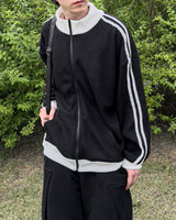 Lift color block track zip-up