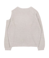 RIBBON ONE-SHOULDER KNIT (BEIGE)_F24ZB054