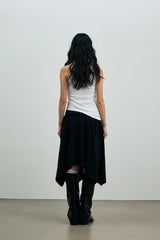 VIVI UNBALANCED SLEEVELESS TOP / WHITE
