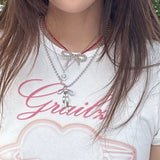 [MADE]Fresh ribbon chain Necklace