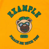 EXAMPLE カレッジBBベア半袖Tシャツ