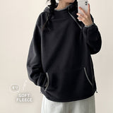  Faure diagonal zipper color scheme line overfit fleece hood