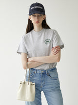 TIWI chain leather bucket bag / Cream Ivory