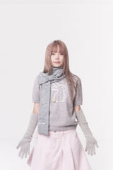 ミニリボンマフラー (gray)