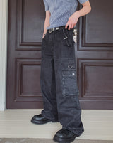 Lucas D-Ring Unbalance Cargo Denim Pants