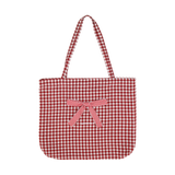 CHECK RIBBON SHOULDER BAG (2 COLORS)