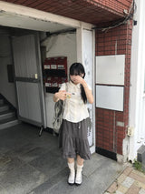 アオビンテージフリルシャツ