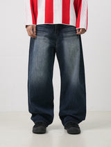 White washing denim pants 3color