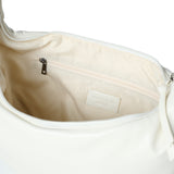 24FW BASIC LOGO GLOSSY VEGAN LEATHER CROSS BAG IVORY