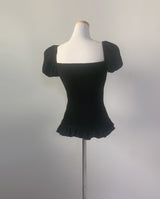 Rudica Puff Frill Top (black)
