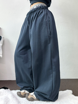 HIP PRINTING LETTERING WIDE PANTS 💟💙🩶4COLOR