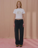 チャーミングシェルクロップTシャツ-WHITE