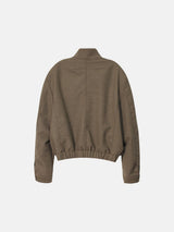 ASCLO Drop Shoulder High Neck Blouson (2color)