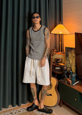 Slim Waffle Stripe Tank Top 3COLOR