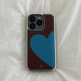 [Epoxy] POP HEART(Brown Sugar) silver bumper case
