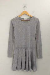 line and pleated dress