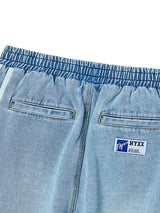 BASKETBALL DENIM HALF PANTS (LIGHT BLUE)