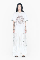 チーターグラフィックオーバーサイズTシャツ ホワイト